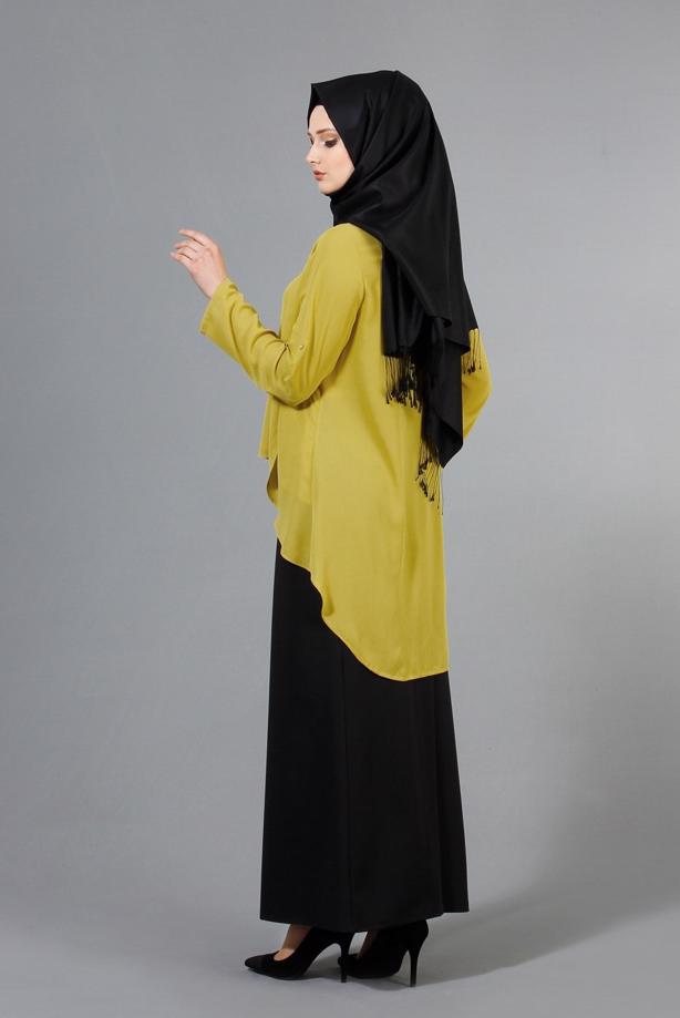 Hijab-Kleidung  T 5162 Lafaba Fermuarlı Dar Etek - TRENDTESETTÜR