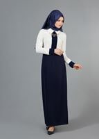 Tesettür giyim LACİVERT T 5162 Lafaba Fermuarlı Dar Etek