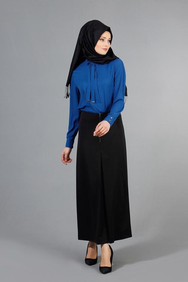Hijab-Kleidung  T 5163 Lafaba Fermuarlı Etek - TRENDTESETTÜR