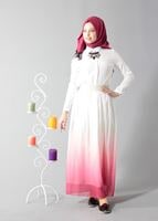 Vêtements hijab FUCHSIA T 5182 Lafaba Lastikli Şifon Etek