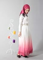 Vêtements hijab FUCHSIA T 5182 Lafaba Lastikli Şifon Etek