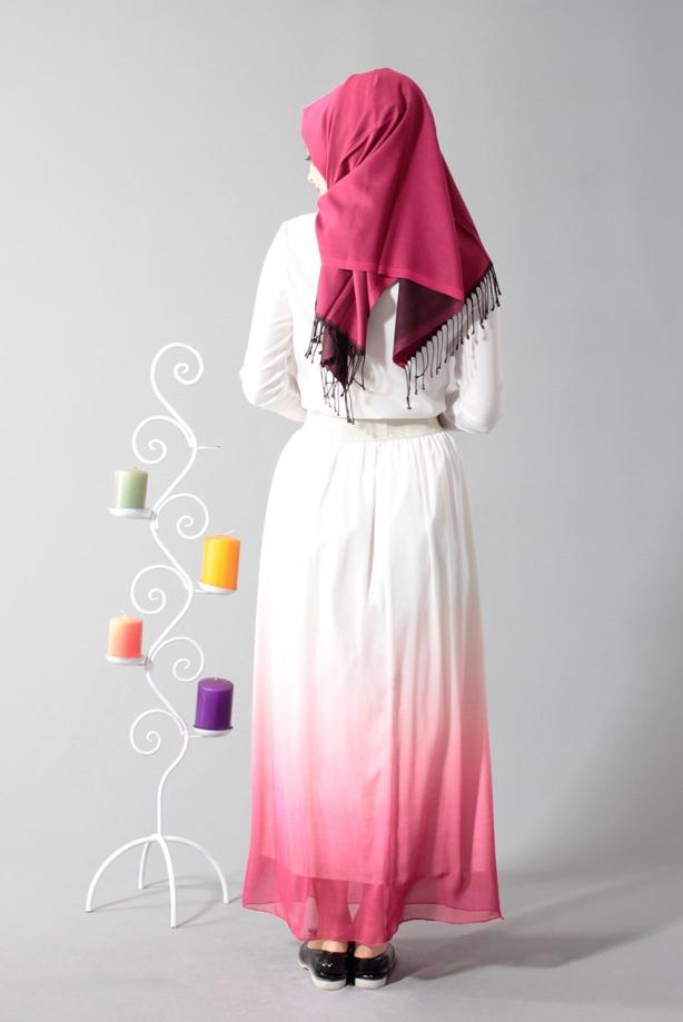 Vêtements hijab  T 5182 Lafaba Lastikli Şifon Etek - TRENDTESETTÜR