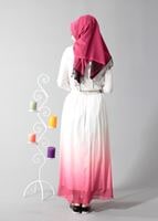 Vêtements hijab FUCHSIA T 5182 Lafaba Lastikli Şifon Etek