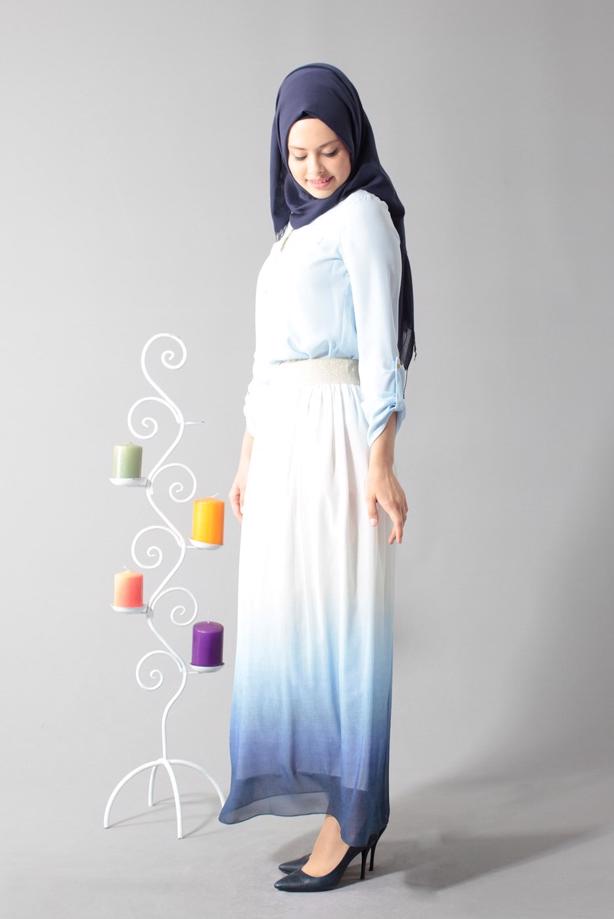 Vêtements hijab  T 5182 Lafaba Lastikli Şifon Etek - TRENDTESETTÜR