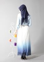 Vêtements hijab BLEU MARINE T 5182 Lafaba Lastikli Şifon Etek