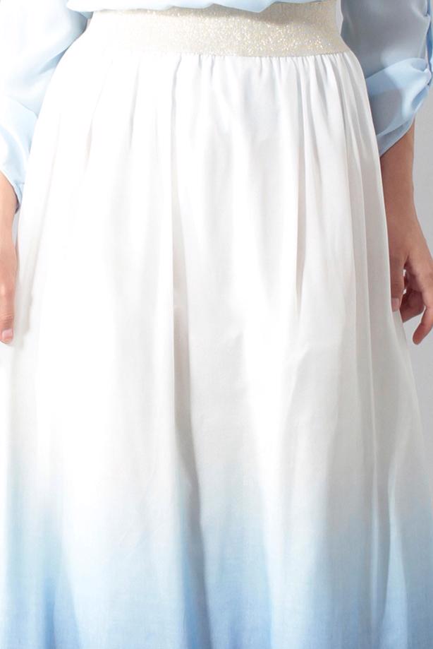 Vêtements hijab  T 5182 Lafaba Lastikli Şifon Etek - TRENDTESETTÜR