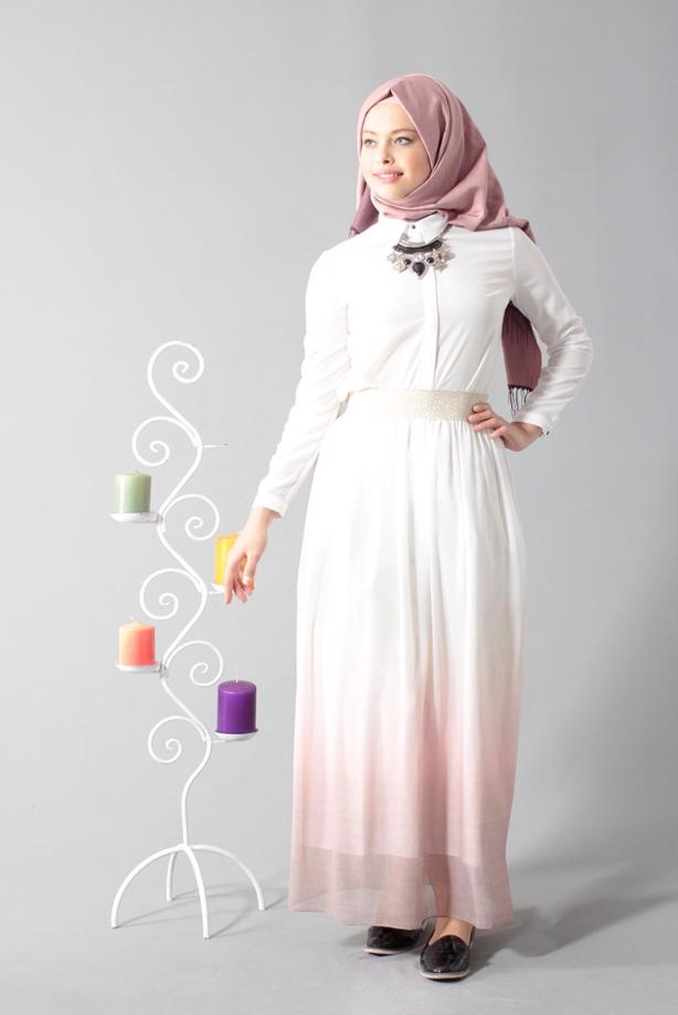 Vêtements hijab  T 5182 Lafaba Lastikli Şifon Etek - TRENDTESETTÜR