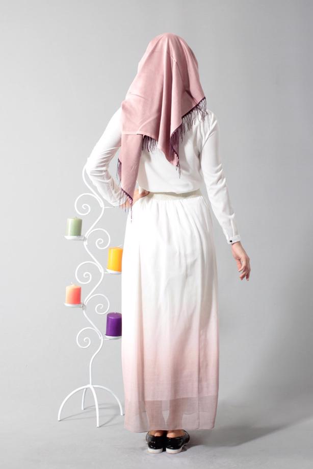 Vêtements hijab  T 5182 Lafaba Lastikli Şifon Etek - TRENDTESETTÜR