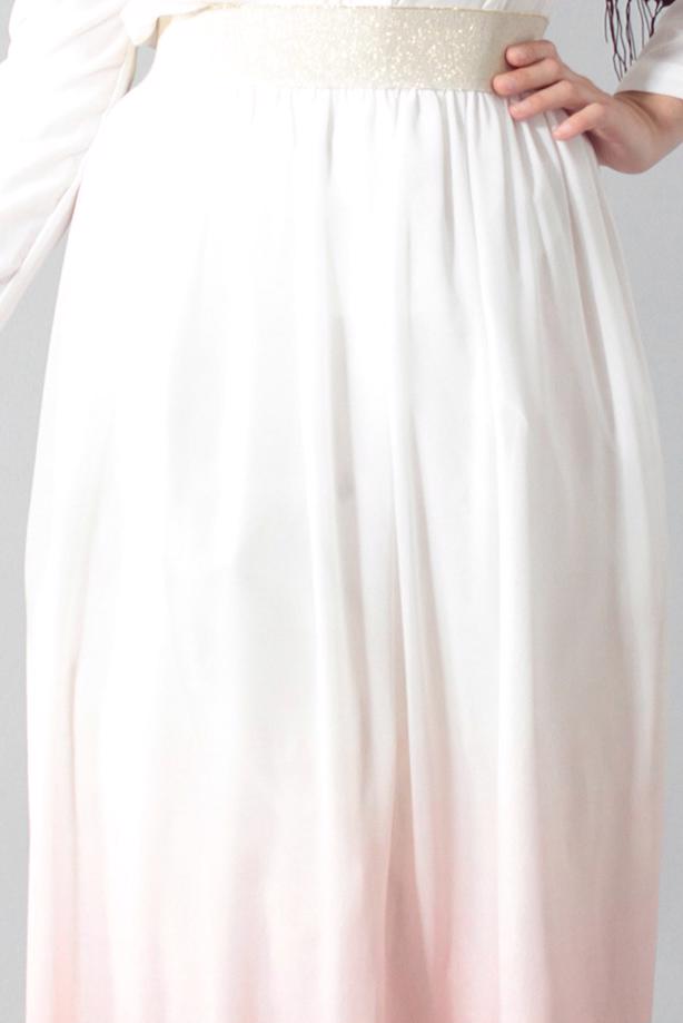 Vêtements hijab  T 5182 Lafaba Lastikli Şifon Etek - TRENDTESETTÜR