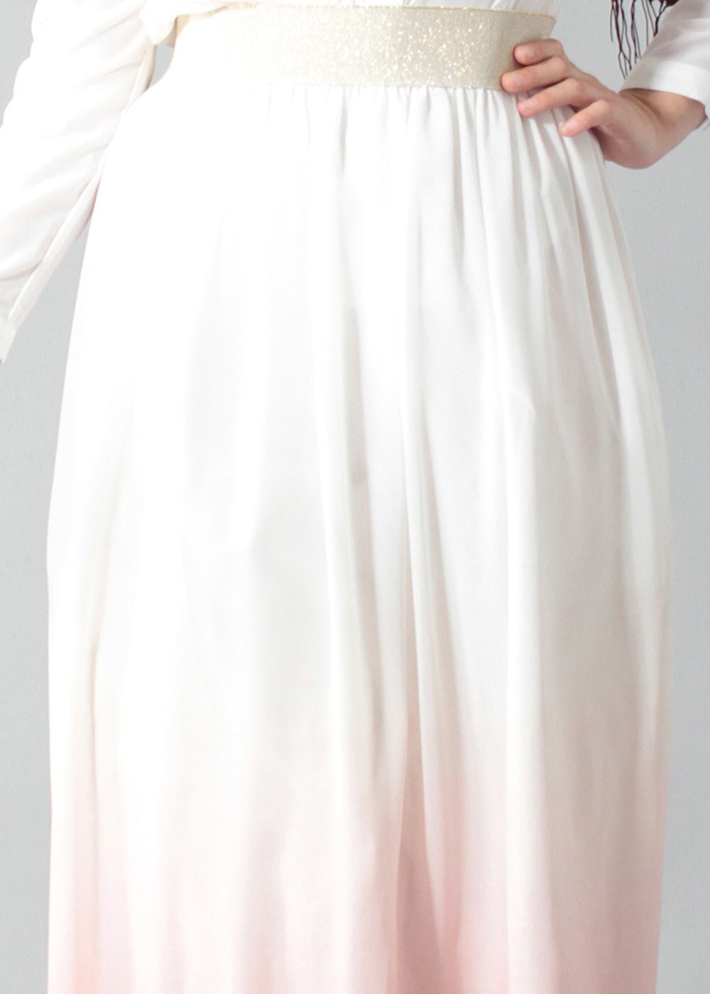 Vêtements hijab POUDRE T 5182 Lafaba Lastikli Şifon Etek