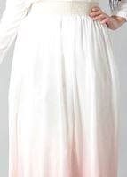 Vêtements hijab POUDRE T 5182 Lafaba Lastikli Şifon Etek