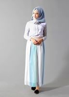 Vêtements hijab VERT T 5183 Lafaba Degradeli Şifon Etek