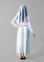 Vêtements hijab VERT T 5183 Lafaba Degradeli Şifon Etek