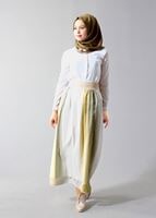 Vêtements hijab JAUNE T 5183 Lafaba Degradeli Şifon Etek