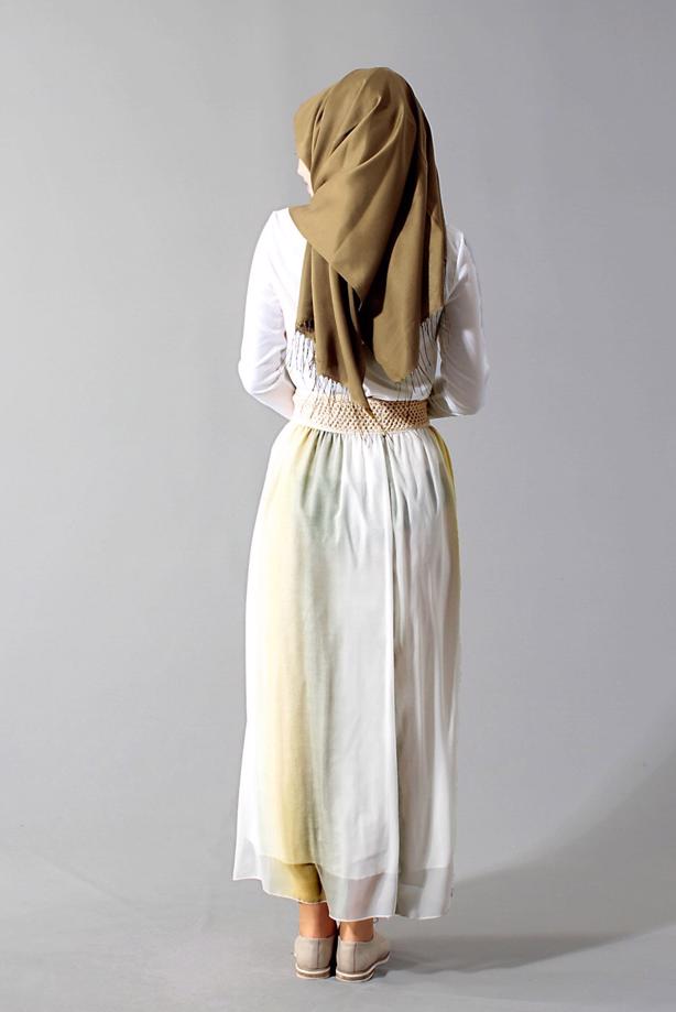Vêtements hijab  T 5183 Lafaba Degradeli Şifon Etek - TRENDTESETTÜR