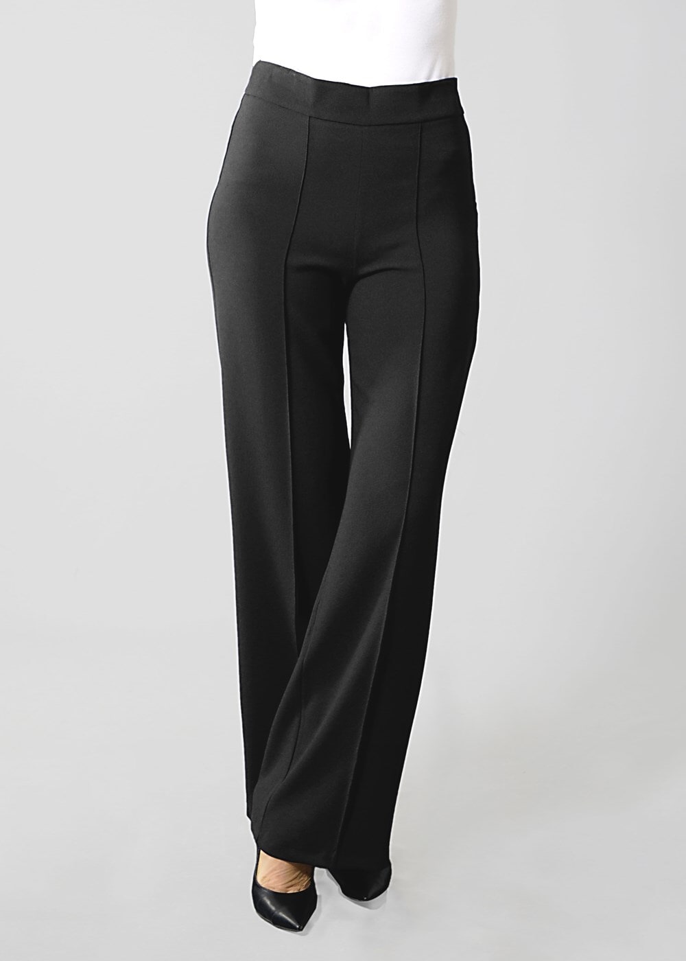 Hijab clothing BLACK T 7001 Lafaba Bol Paça Pantolon