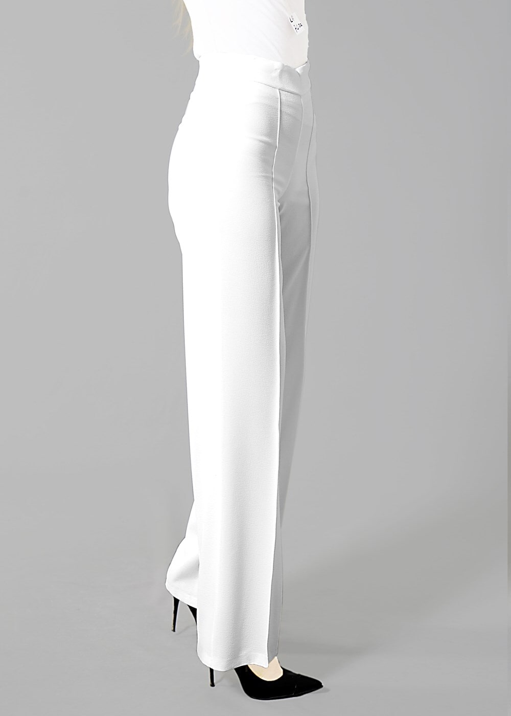 Hijab clothing WHITE T 7001 Lafaba Bol Paça Pantolon