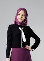 Tesettür giyim SİYAH T 6552 ModaBu Flarlı Bluz