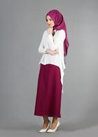 Tesettür giyim KREM T 6556 ModaBu İki Yanı Püsküllü Bluz