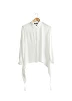 Tesettür giyim KREM T 6556 ModaBu İki Yanı Püsküllü Bluz