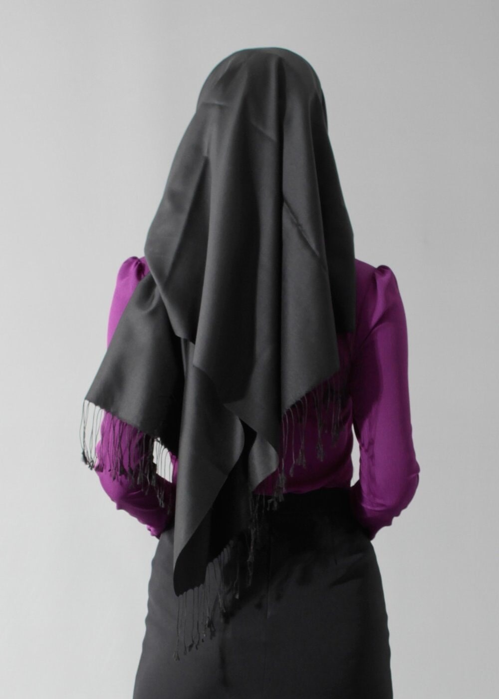 Tesettür giyim MOR T 6564 ModaBu Bebe Yaka Zincirli Bluz