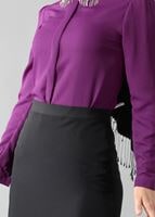 Tesettür giyim MOR T 6564 ModaBu Bebe Yaka Zincirli Bluz