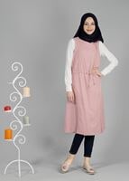 Tesettür giyim PUDRA T 8365 ModaBu Fermuar Detaylı Yelek