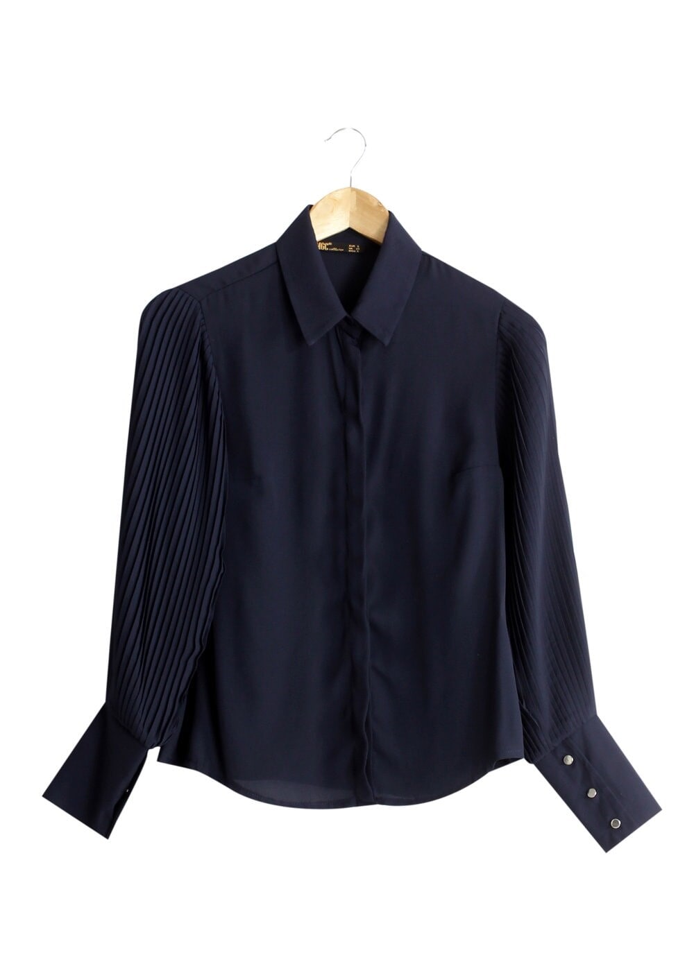 Vêtements hijab BLEU MARINE T 4031 MG Collection- Kolu Pileli Bluz