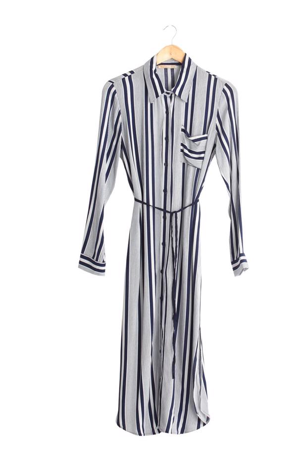 Vêtements hijab  T 7669 MG Collection-Gömlek Yaka Uzun Tunik - TRENDTESETTÜR