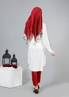 Vêtements hijab CRÈME T 7674 MG Collection-Apoletli Tunik