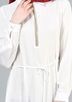 Vêtements hijab CRÈME T 7674 MG Collection-Apoletli Tunik