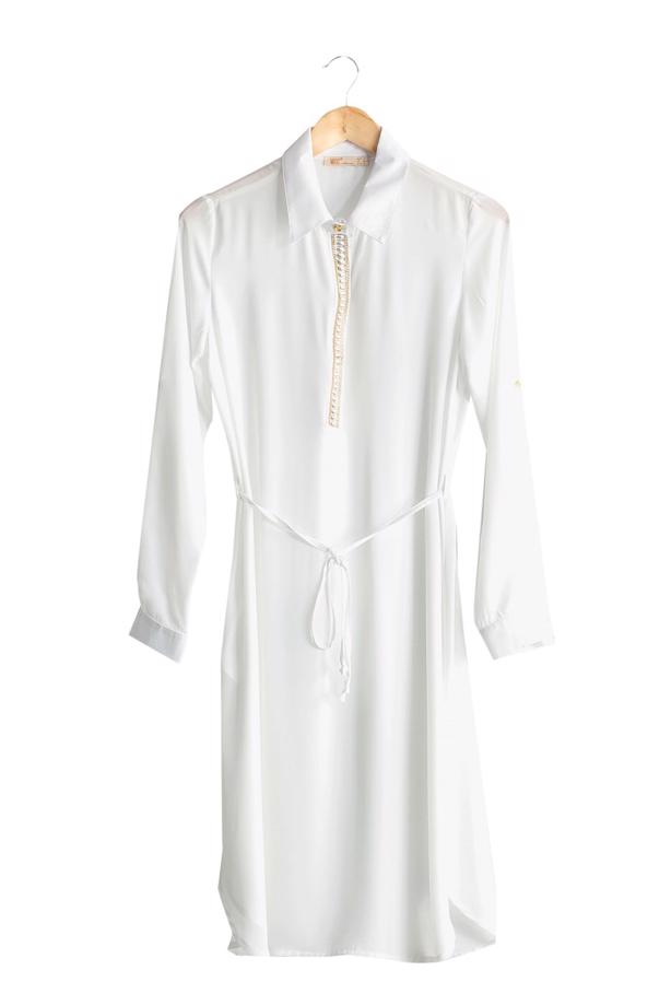 Vêtements hijab  T 7674 MG Collection-Apoletli Tunik - TRENDTESETTÜR