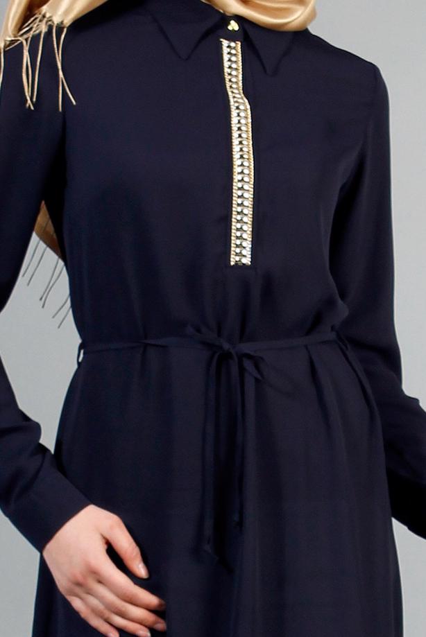 Vêtements hijab  T 7674 MG Collection-Apoletli Tunik - TRENDTESETTÜR