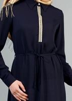 Vêtements hijab BLEU MARINE T 7674 MG Collection-Apoletli Tunik