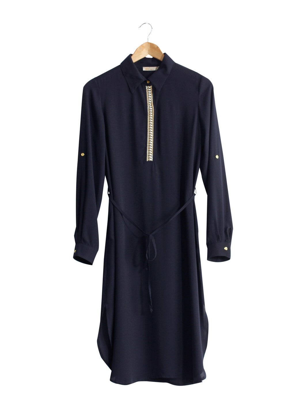 Vêtements hijab BLEU MARINE T 7674 MG Collection-Apoletli Tunik