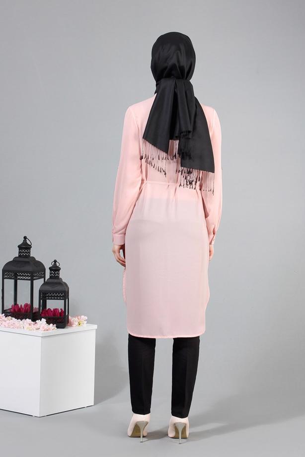 Vêtements hijab  T 7674 MG Collection-Apoletli Tunik - TRENDTESETTÜR