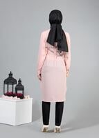 Hijab clothing POWDER T 7674 MG Collection-Apoletli Tunik