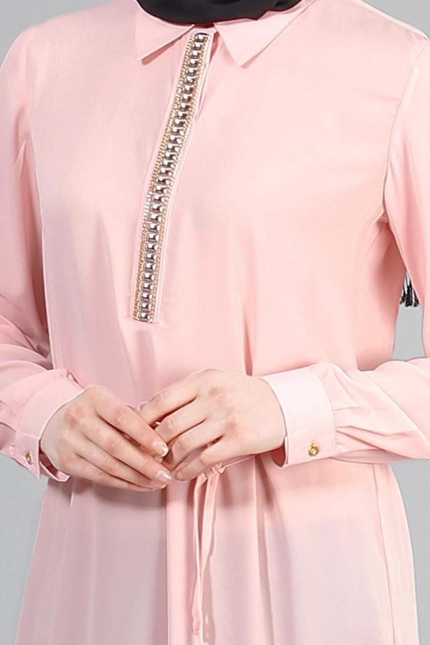 Vêtements hijab  T 7674 MG Collection-Apoletli Tunik - TRENDTESETTÜR