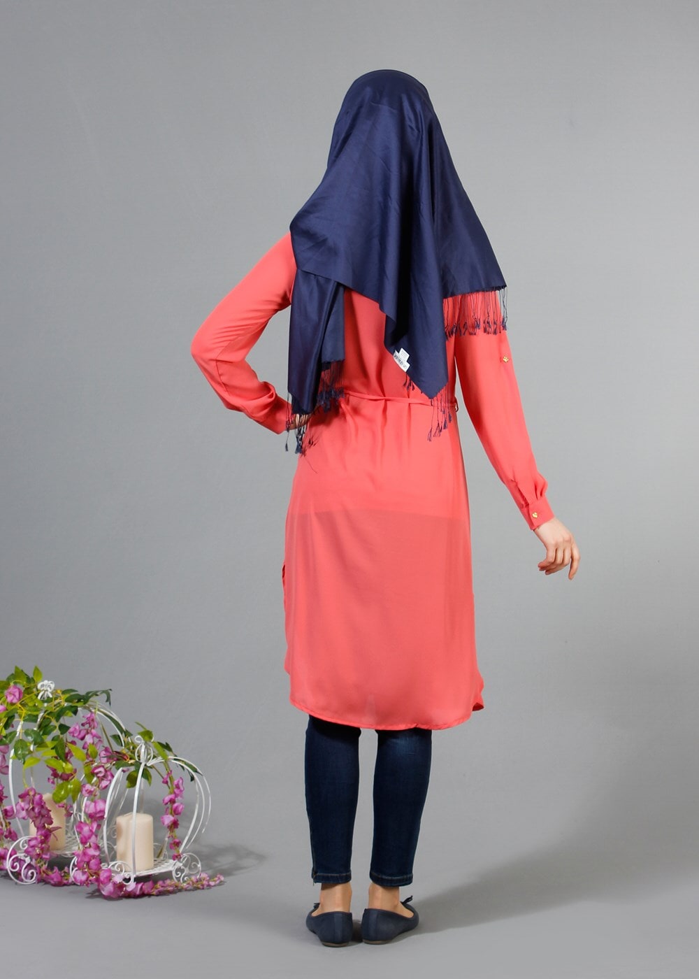 Vêtements hijab VERT T 7674 MG Collection-Apoletli Tunik