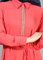 Vêtements hijab VERT T 7674 MG Collection-Apoletli Tunik