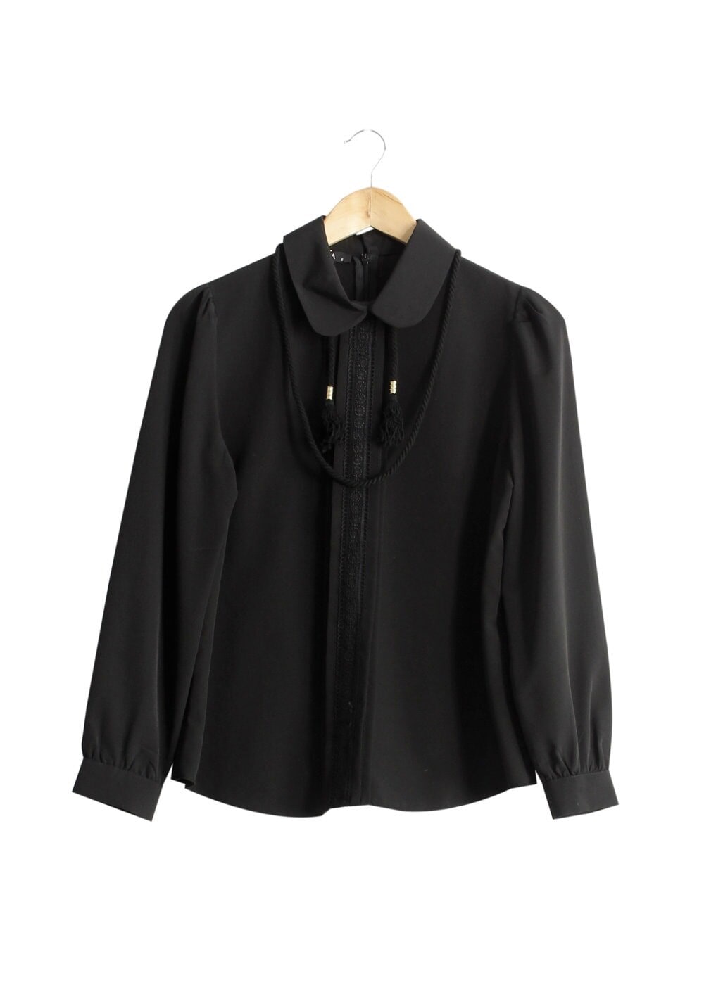 Vêtements hijab NOIR BLOUSE LAÇÉE À NOUER 926