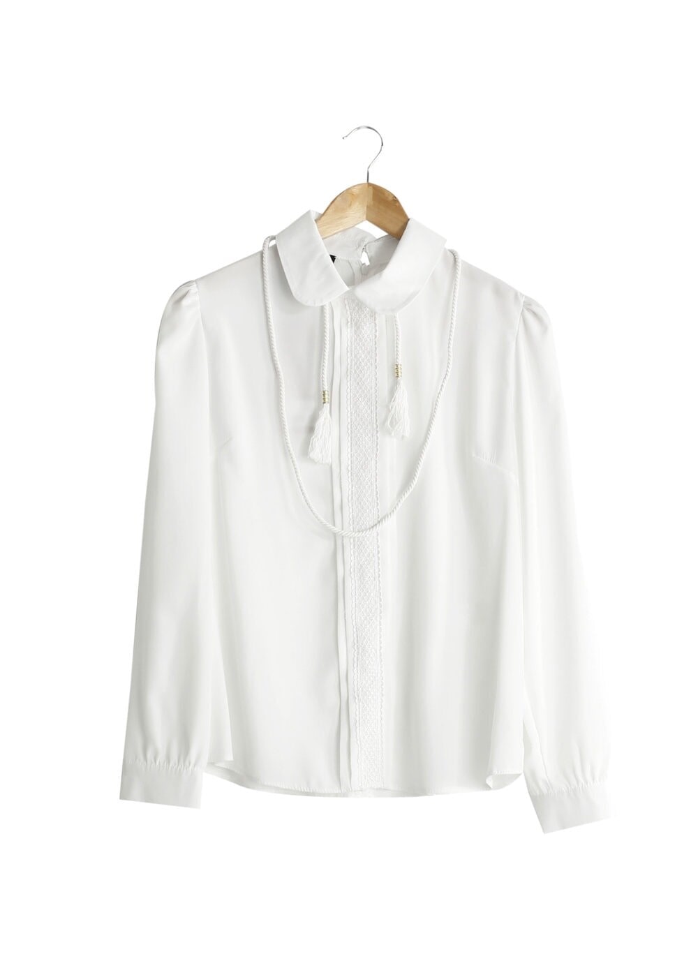 Tesettür giyim EKRU Dantelli Bağcıklı Bluz 926 