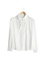 Tesettür giyim EKRU Dantelli Bağcıklı Bluz 926 