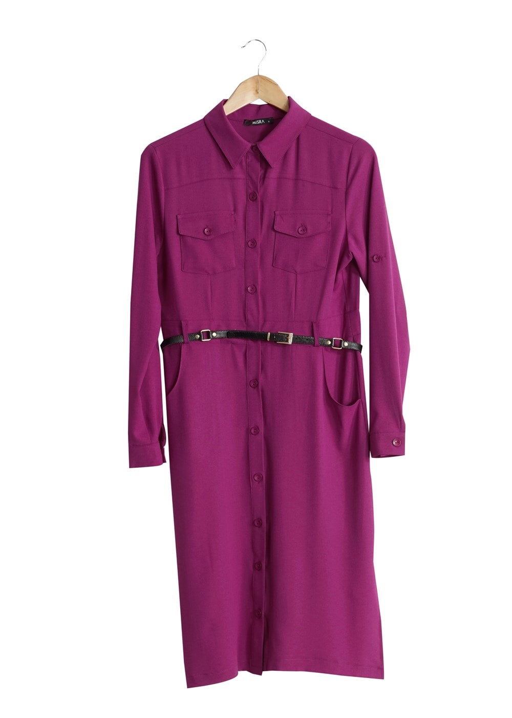 Vêtements hijab PRUNE T 998 Mısra Cepli Kemerli Tunik