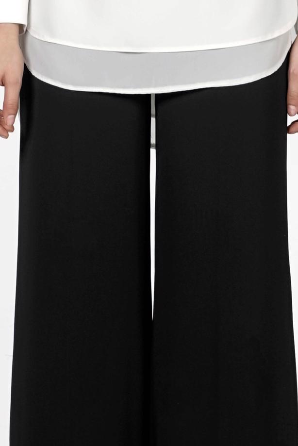 Hijab clothing  T 4422 Mısra Yüksek Bel Bol Paça Pantolon - TRENDTESETTÜR