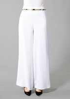 Tesettür giyim KREM T 4422 Mısra Yüksek Bel Bol Paça Pantolon