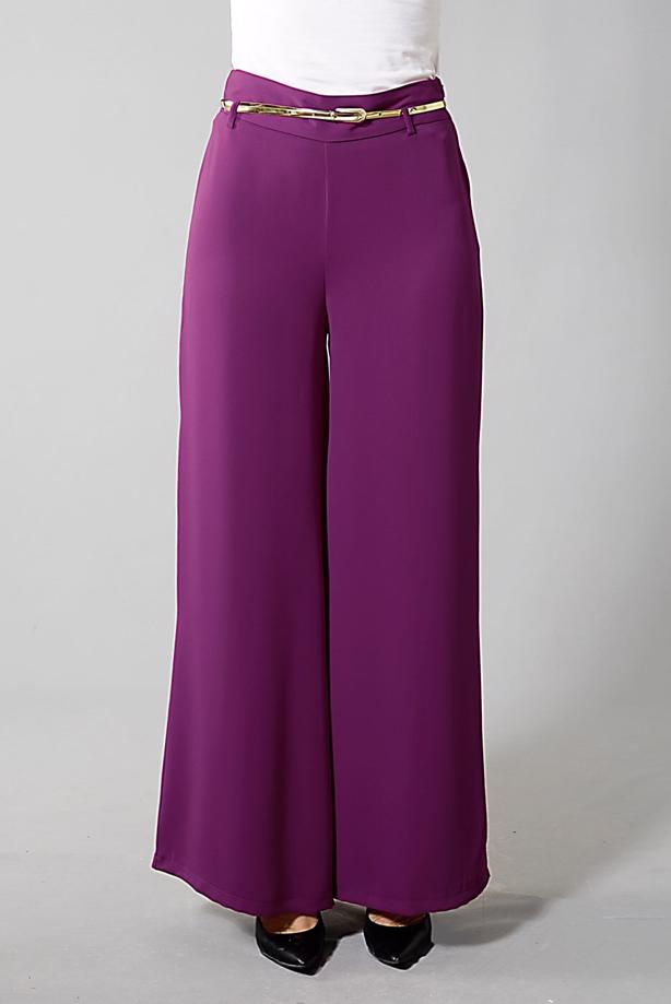 Hijab-Kleidung  T 4422 Mısra Yüksek Bel Bol Paça Pantolon - TRENDTESETTÜR