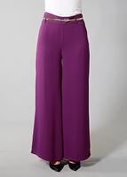 Tesettür giyim FUŞYA T 4422 Mısra Yüksek Bel Bol Paça Pantolon