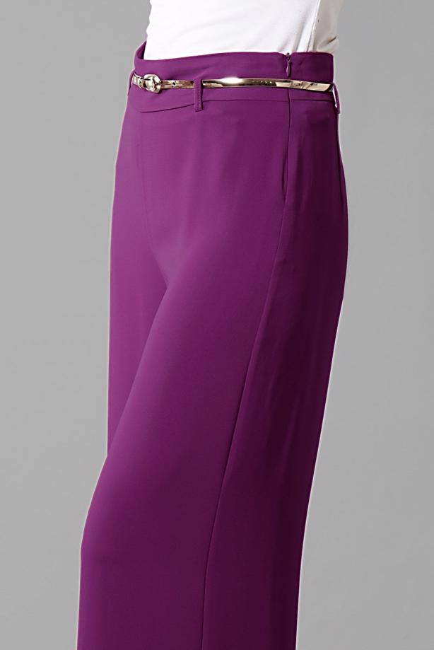 Hijab-Kleidung  T 4422 Mısra Yüksek Bel Bol Paça Pantolon - TRENDTESETTÜR