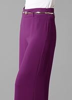 Tesettür giyim FUŞYA T 4422 Mısra Yüksek Bel Bol Paça Pantolon